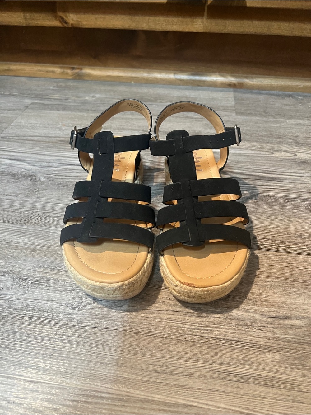 Girls Black Sandals-Size 13